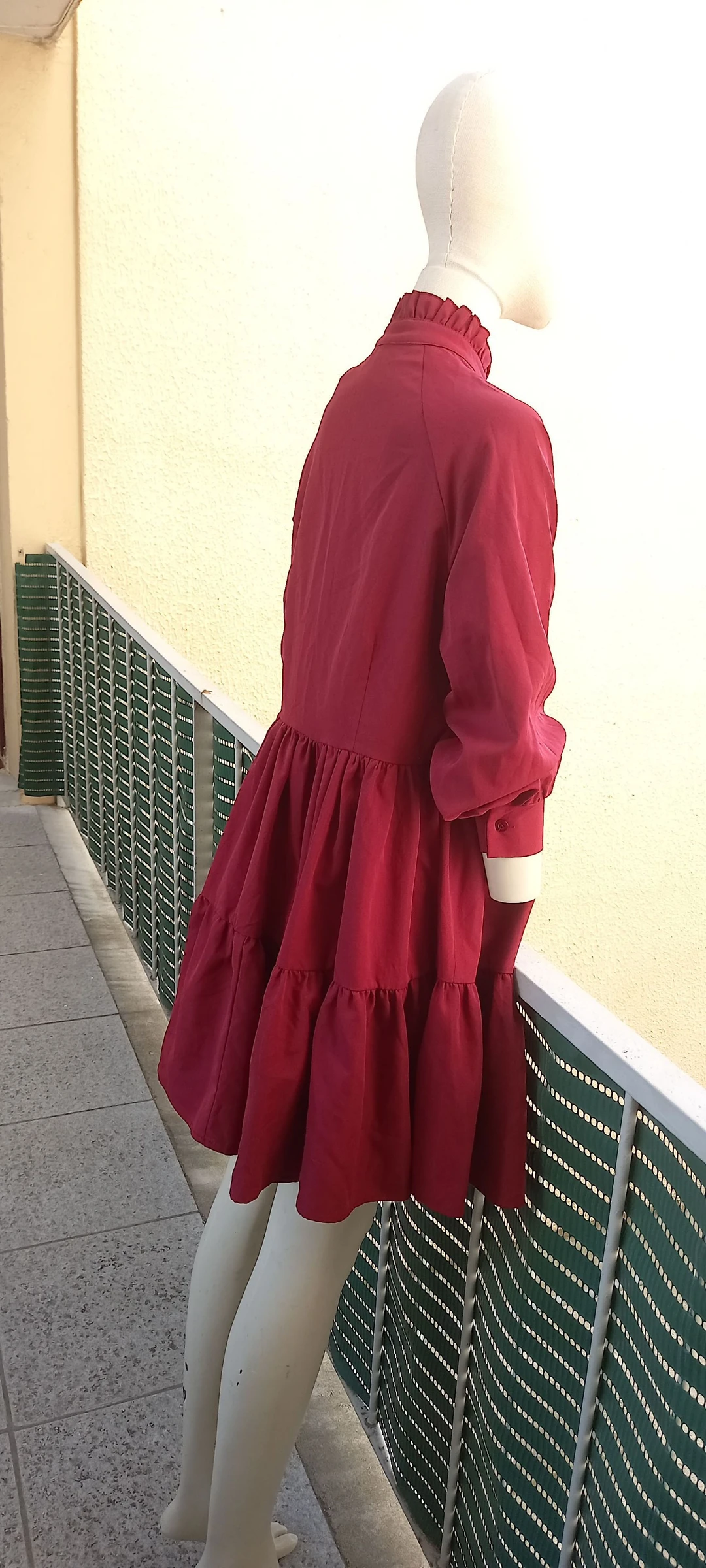 Chique bordeaux jurk S – photo 10